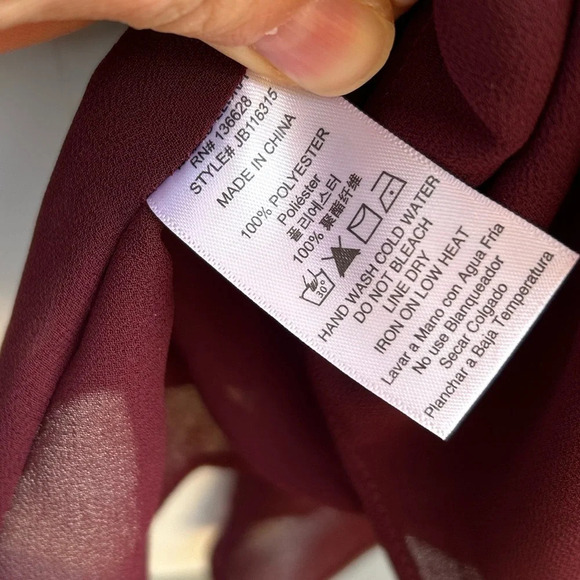 Marlee Bohemian  Ruffle Front Peplum Blouse, size Large - Picture 9 of 10